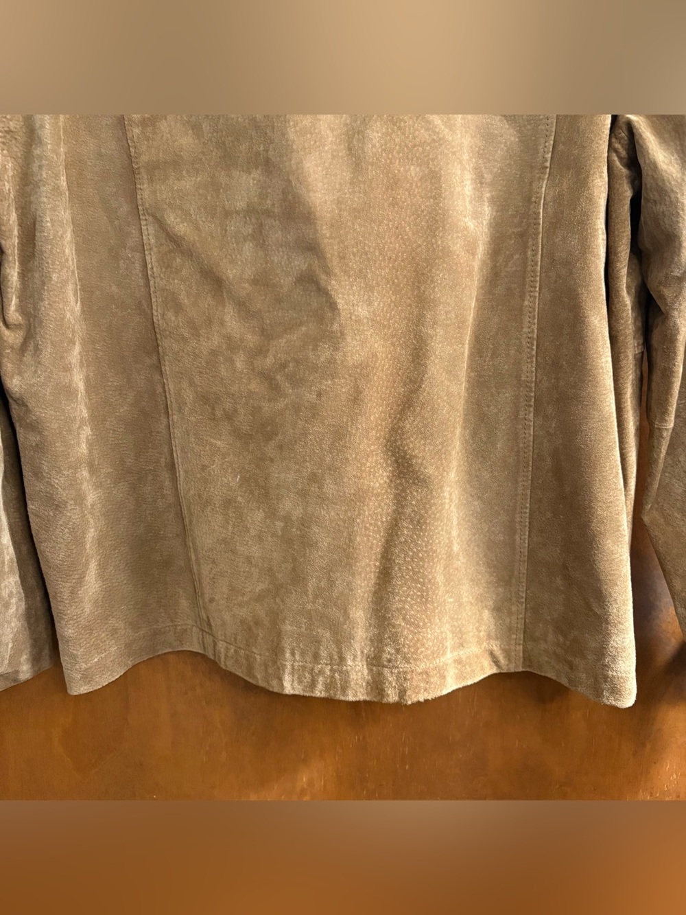 Vintage Tan Brown Suede Leather Zip Up Jacket XL Country Western Rodeo Festival - Picture 8 of 14